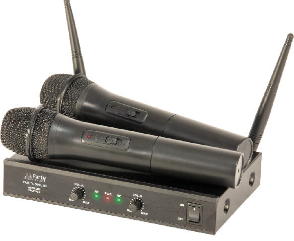 Party 200 UHF MKII Sistema inalámbrico de Mano UHF de 2 canales 200 UHF MKII