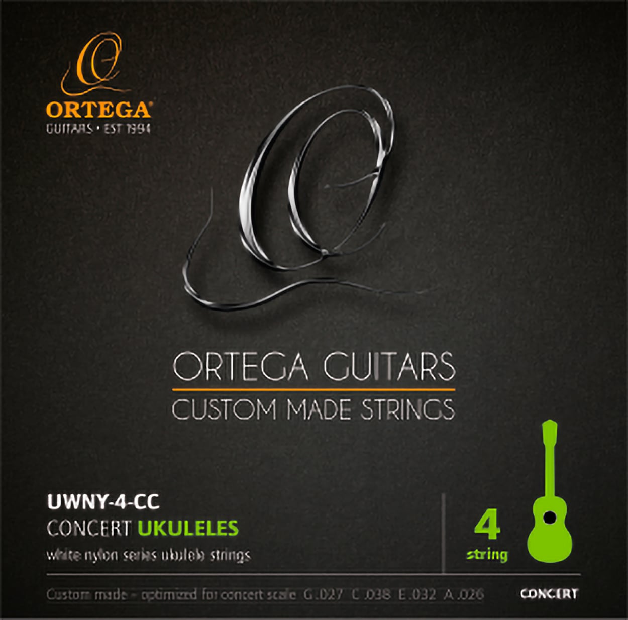 Ortega UWNY-4-CC. Juego de Cuerdas para Ukelele Concierto UWNY-4-CC