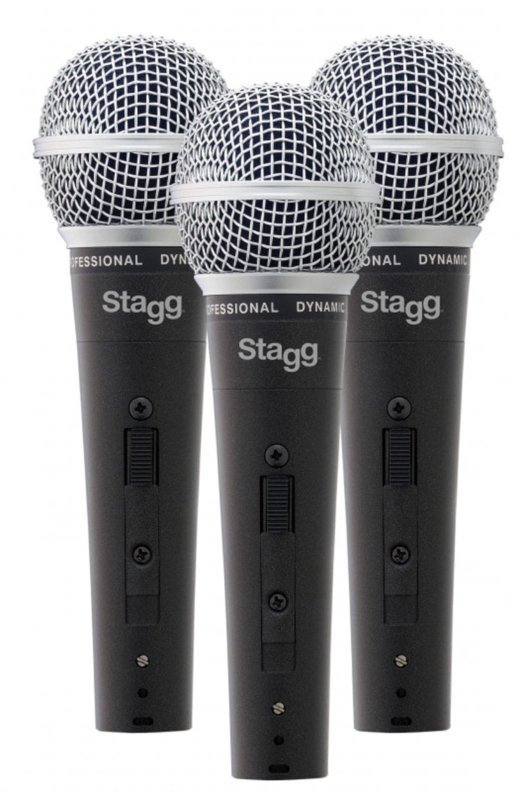 Stagg Set 3 Micrófonos Profesionales Dinámicos DC78 SDM50-3