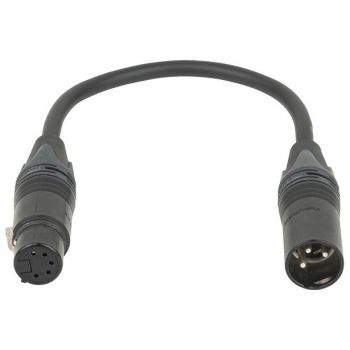 Dap audio adaptador neutrik dmx de 3 pines macho a 5 pines hembra