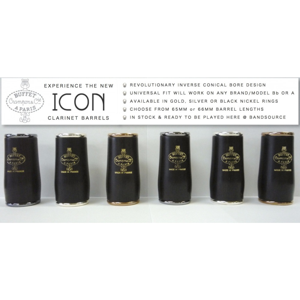 Buffet Crampon Barrilete ICON F34021NIN 65Mm Bb/A Niquel Negro Barrilete ICON F34021NIN 65Mm Bb/A Niquel Negro