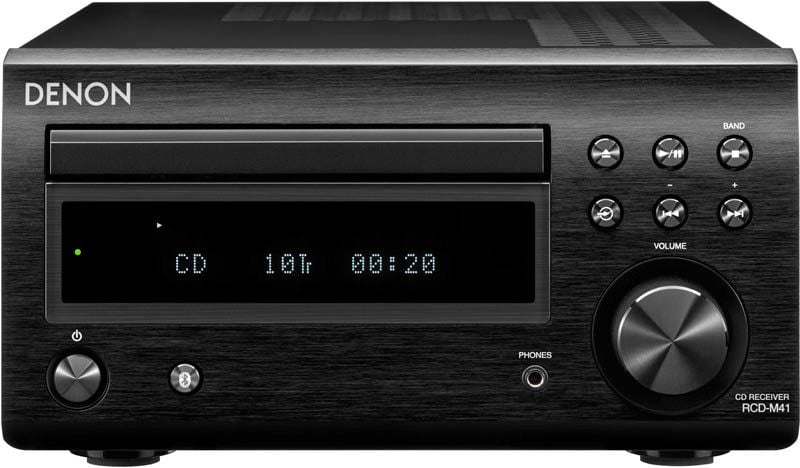 DENON RCD-M41 Mini Receptor CD HiFi Bluetooth 30+30W RMS. Negro RCDM-41