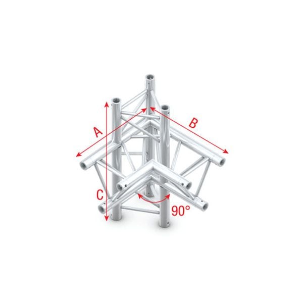 Showtec Corner 90 up-down right Cruce Triangular 4 Direcciones FT30014 Corner 90 up-down right FT30014