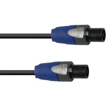 Psso cable de altavoz speakon 2 x 2.5, 10 metros, negro