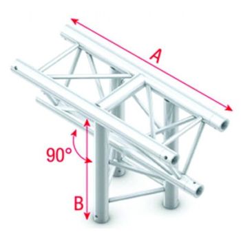 Showtec ft30035 t-crossvert.3-way,apexdown50cm pro-30 triangle f truss