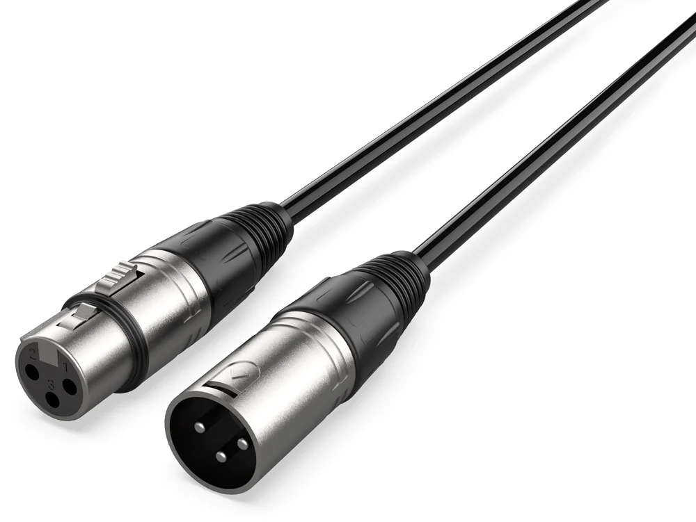 Audibax Silver Cable XLR Macho a XLR Hembra 6 Metros Negro Cable XLR macho - XLR hembra 6 metros Black