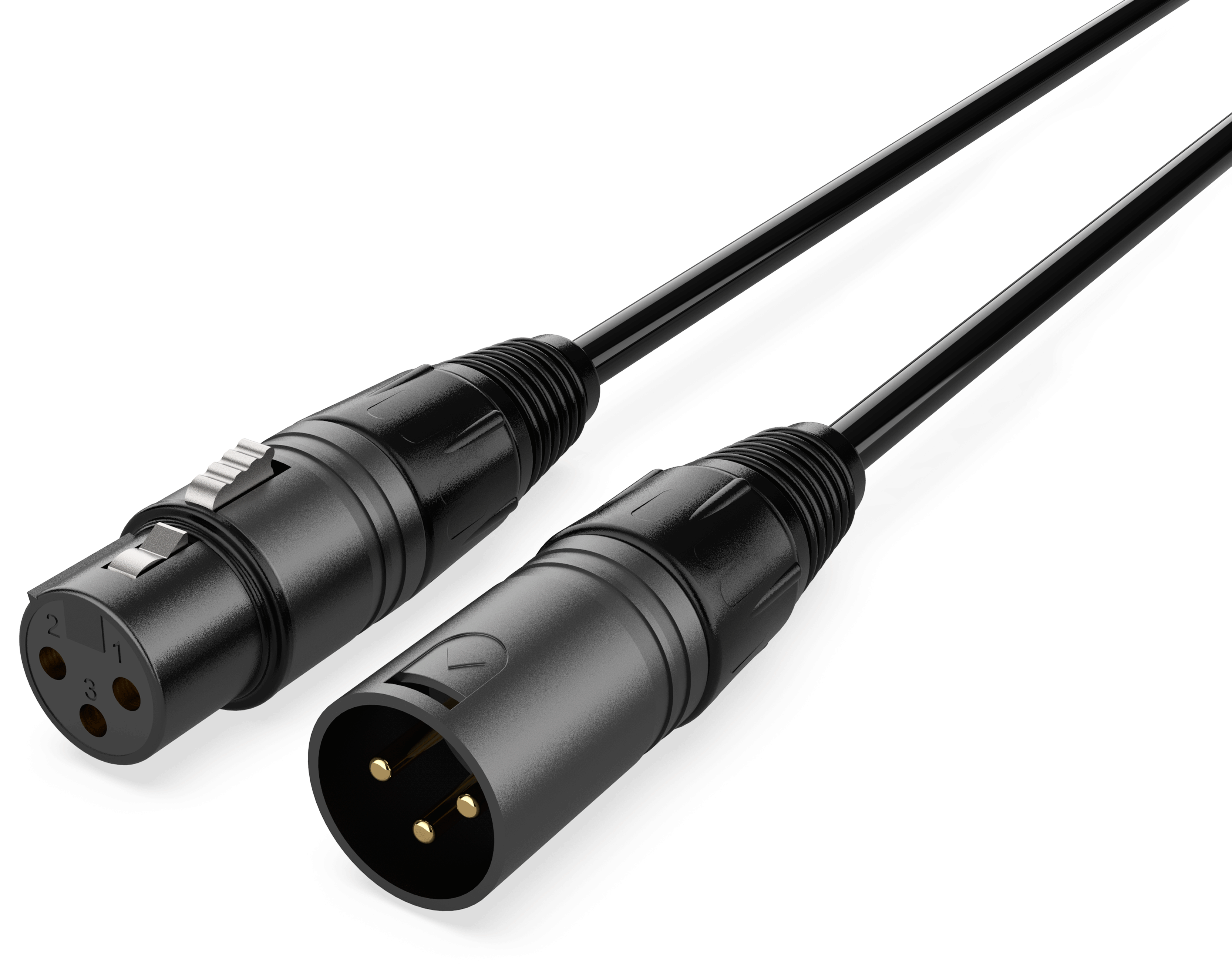 Audibax Silver Black Cable XLR Macho-XLR Hembra 10 Metros Negro Silver Black XLR Macho-XLR Hembra 10 Metros