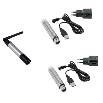 Eurolite set quickdmx 1x transmisor + 2x receptor akku