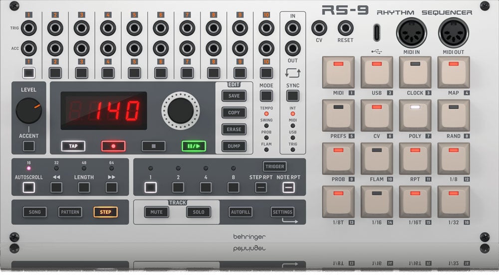 Behringer RS-9 Módulo Secuenciador de Ritmo RS-9