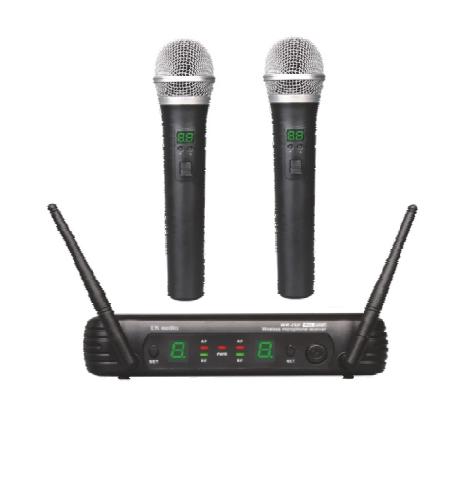 EK Audio Dos Micrófonos Inalámbricos De Mano Uhf WR25D