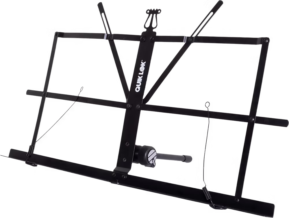 Quik lok soporte atril plegable para mesa - metal negro - 41x23cm