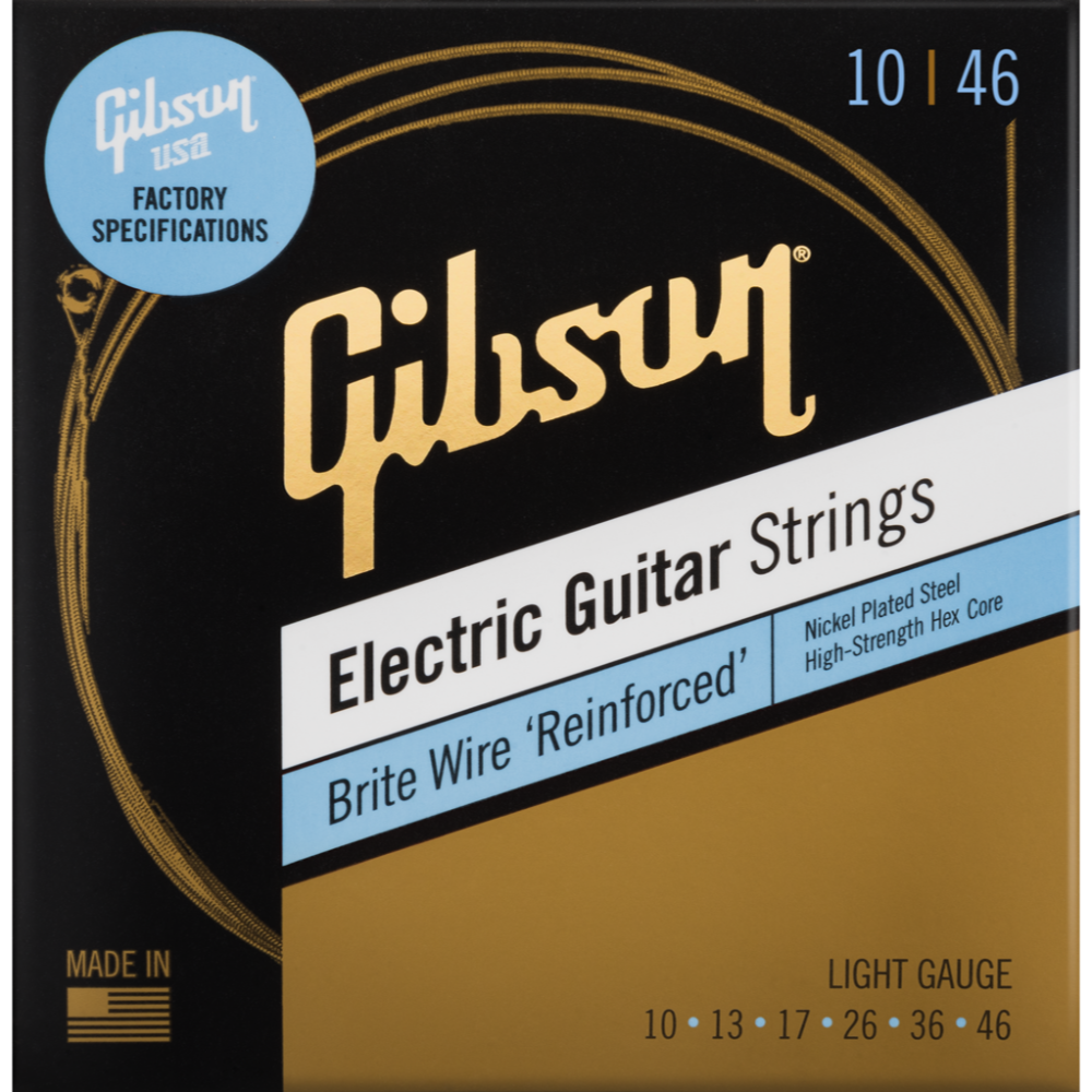 Gibson Brite Wire Reinforced Electric Guitar Strings Light cuerdas guitarra eléctrica Brite Wire Reinforced Light