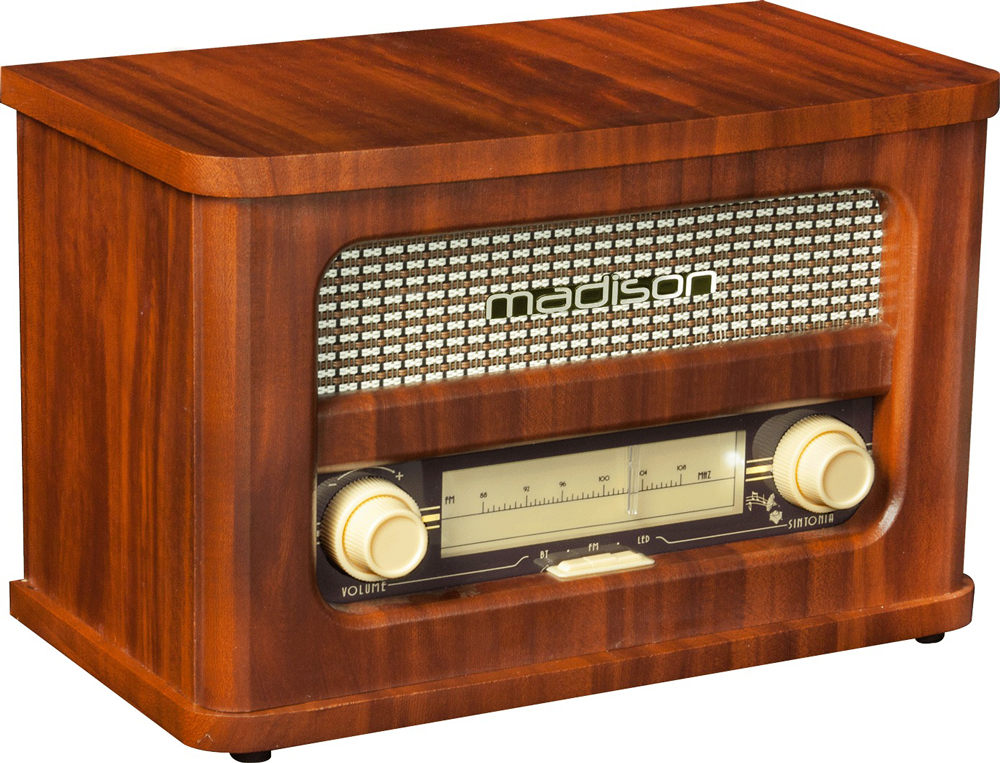 Madison MAD-RETRO Radio Vintage con Batería , Bluetooth y Radio MAD-RETRO Radio