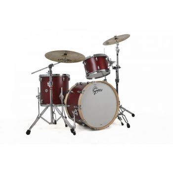 Gretsch drums gb-rc423-cro set usa brooklyn bombo 22 pulgadas satin cherry red