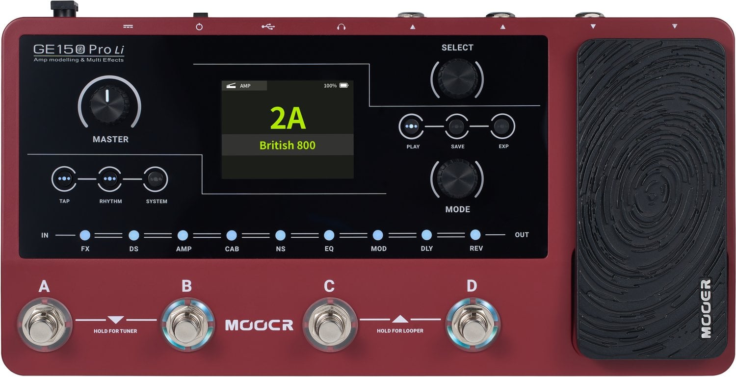 Mooer GE150 PRO LI Pedalera Multiefectos GE150 PRO LI