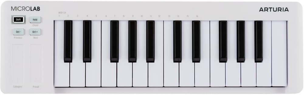 Arturia MicroLab Mk3 Blanco Controlador Midi MicroLab Mk3 Blanco