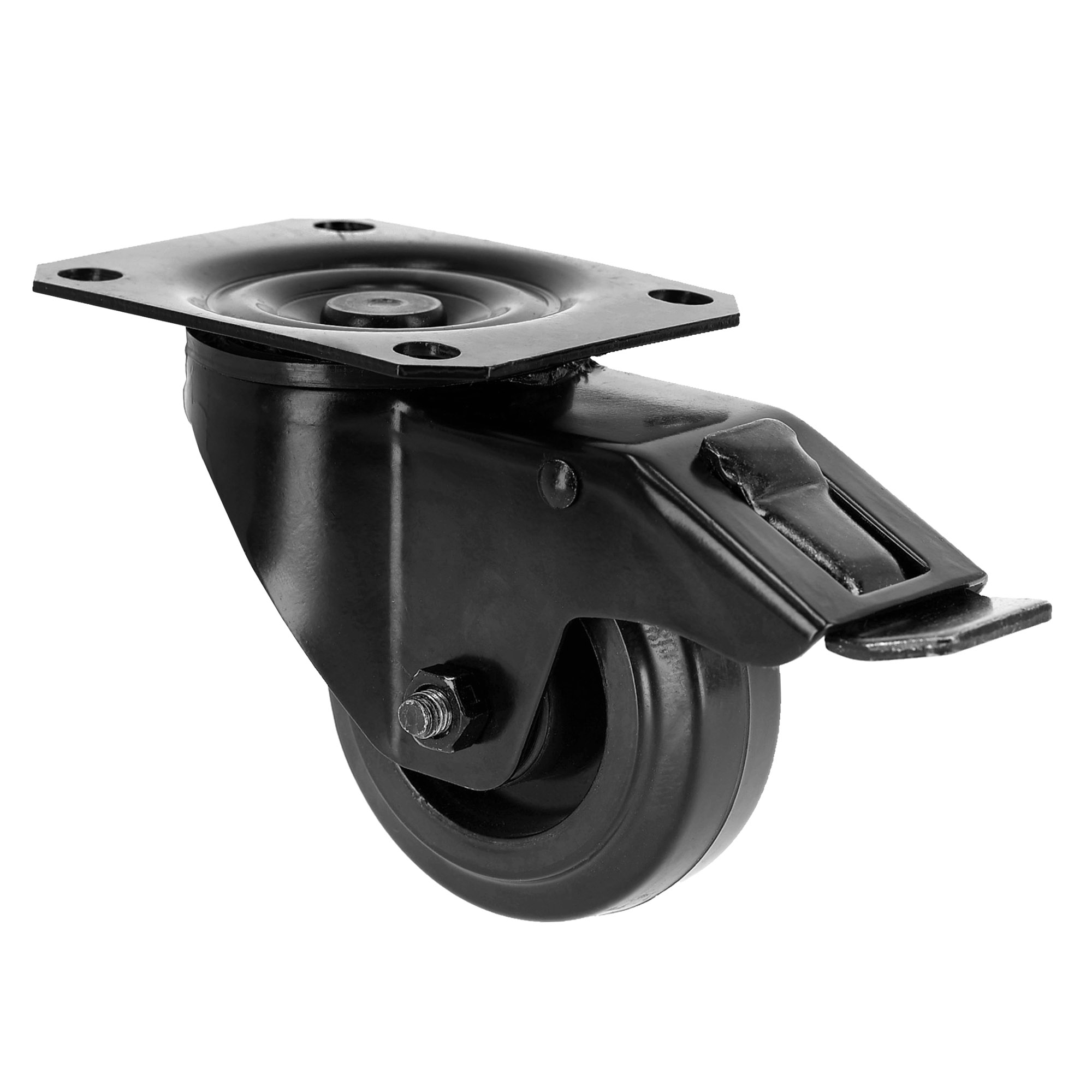 Adam Hall Rueda giratoria 80 mm con freno, negro 372091 BLK