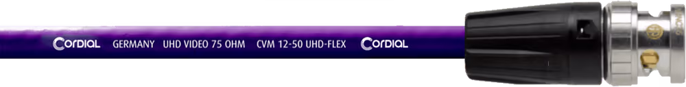 Cordial Cable de vídeo UHD 0,89 mm² - 1 m ECLCVP1BB-UHD1250