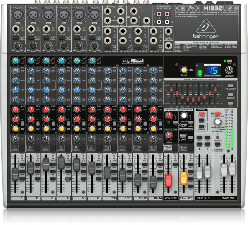 BEHRINGER X1832 USB Mezclador USB de 18 canales mezclador X1832USB