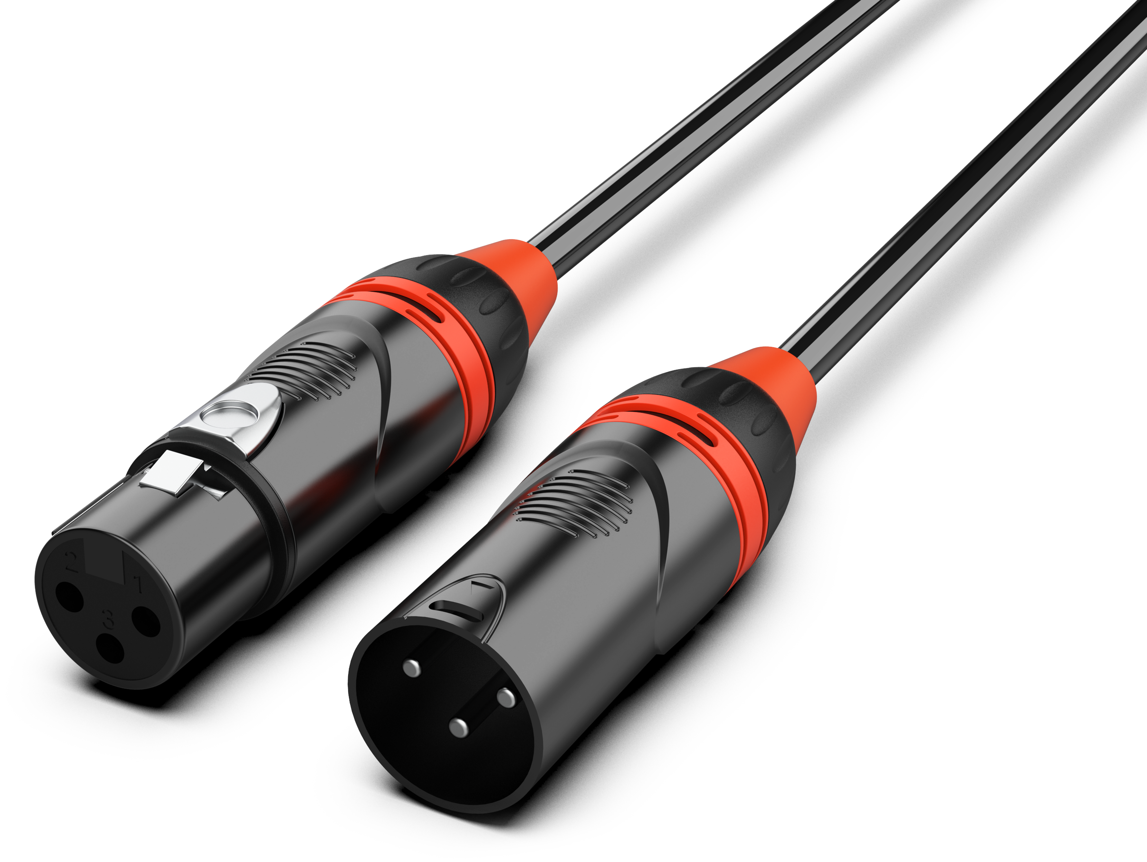 Audibax Pro Black Cable DMX 3 Pins 0.5 Metros Negro Conexion DMX 3 PINs 0,5 Metros