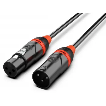 Audibax Pro Black Cable DMX 3 Pins 0.5 Metros Negro