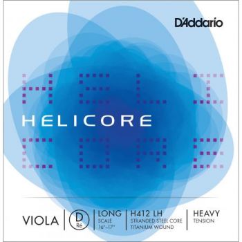 D´addario h412 cuerda helicore re (d) para viola tensión fuerte