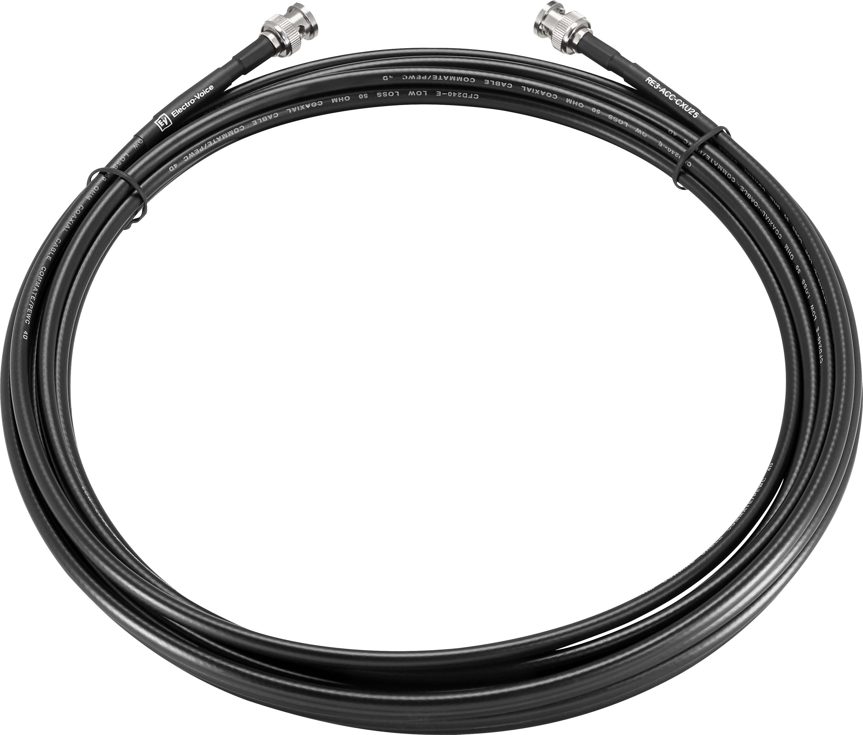 Electro-Voice RE3-ACC-CXU25 Cable de Antena Coaxial con Conectores BNC 7,6 mts RE3-ACC-CXU25