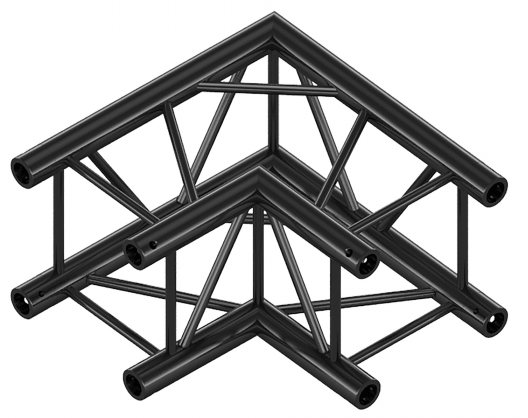 Showtec FQ30003HDB Corner 90 Heavy Duty Black Pro-30 Square F Truss FQ30003HDB