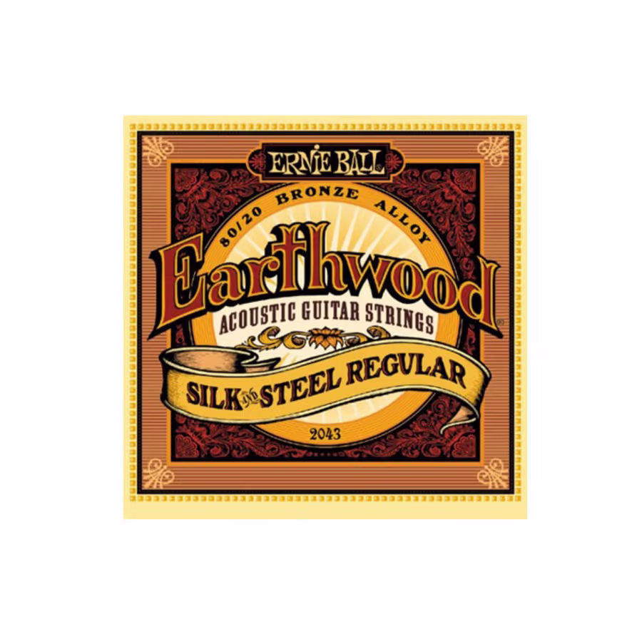 ERNIE BALL Juego Acústica Earthwood 80/20 Bronze Silksteel Soft 13-56 EB2043