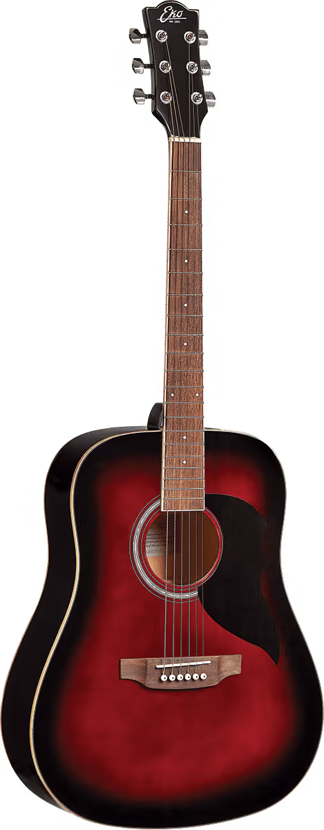 Eko gearanger6-red guitarra acústica dreadnought ranger 6 - rojo sunburs