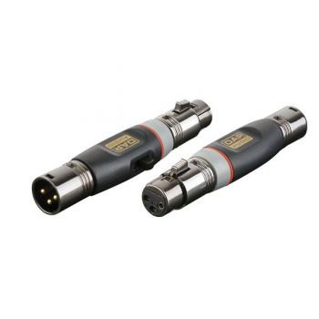 Dap audio xga37 adaptador xlr macho / xlr hembra con interruptor