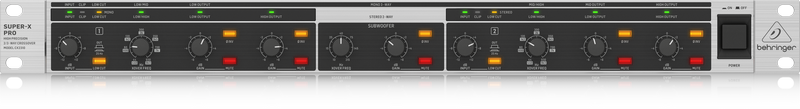 Behringer CX2310 Super X Pro V2 Crossover Estéreo de Alta Precisión de 2 vías / mono de 3 vías con Salida de Subwoofer CX2310 V2