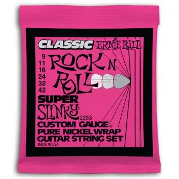 Ernie Ball 2253 Slinky P.Nickel Super Cuerdas Para Guitarra Eléctrica 9-42