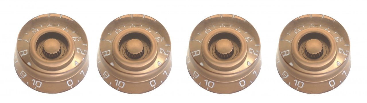 Stagg SP-KNLP-GDH Conjunto 4 botones Gold Hat para guitarra electrica tipo P SP-KNLP-GDH