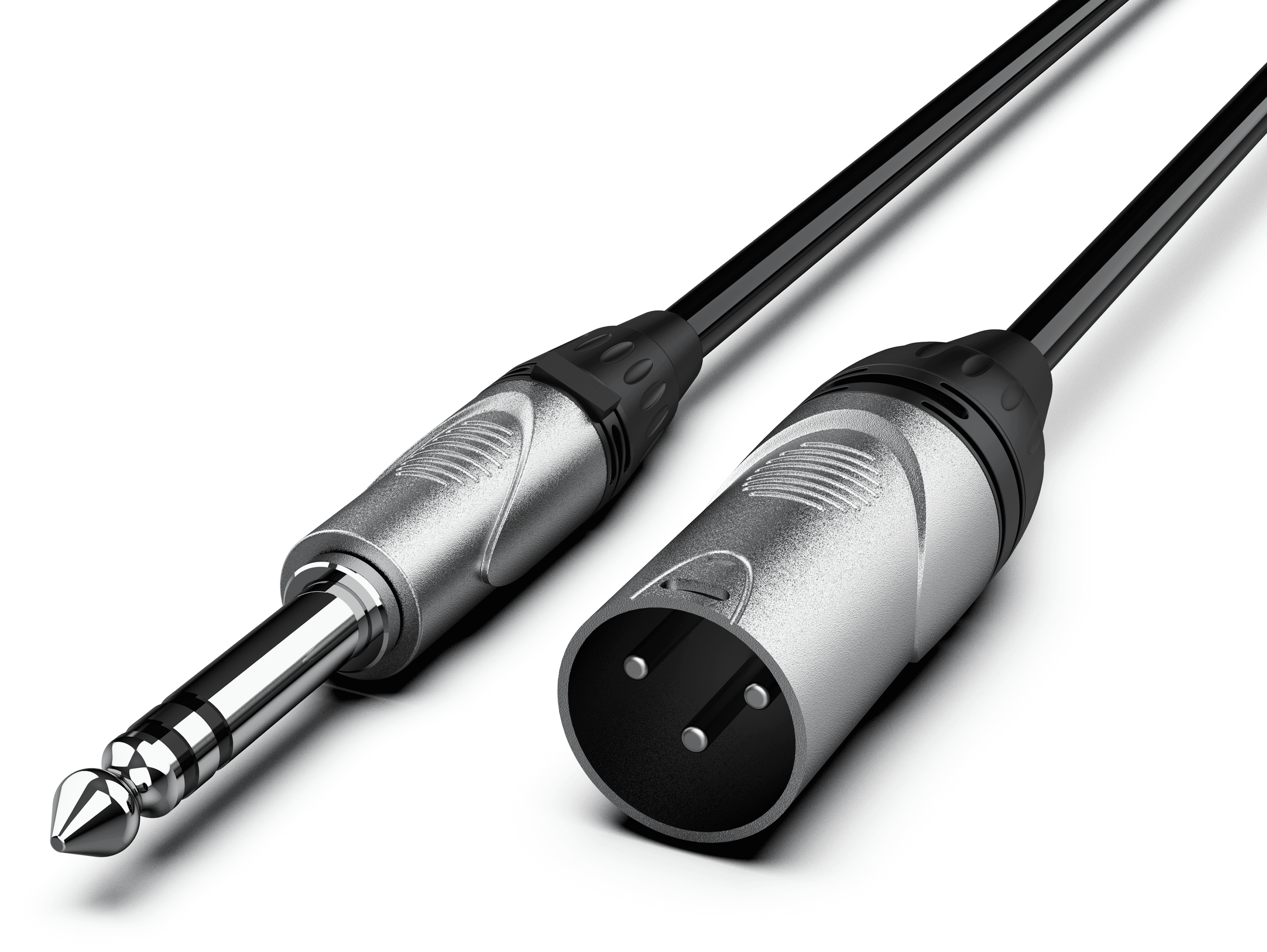 Audibax Pro Cable XLR Macho a Jack Balanceado 10 Metros Negro conexion balanceada xlr a jack