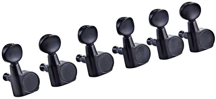 Ortega OTMEG6L-GB. Clavijero para Guitarra Gloss Black OTMEG6L-GB