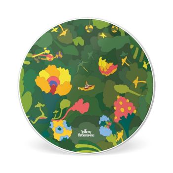 Evans ink22yelsub-2 yellow submarine parche para bombo de batería pepperland woods 22