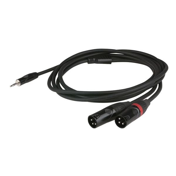DAP Audio FLX46 Cable MiniJack Stereo / 2 XLR-M de 1,5 metros FLX46 MiniJack / 2 XLR-M 1,5 metros