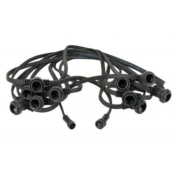 Showtec festoon light e27 10m con espacio de 100cm negro