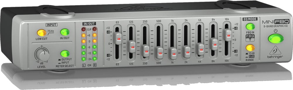 BEHRINGER FBQ800 V2 Ecualizador Gráfico Ultracompacto de 9 bandas con FBQ FBQ800 V2