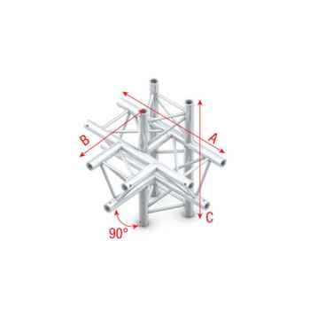 Showtec t-cross up-down 5-way cruce de truss triangular dt22021