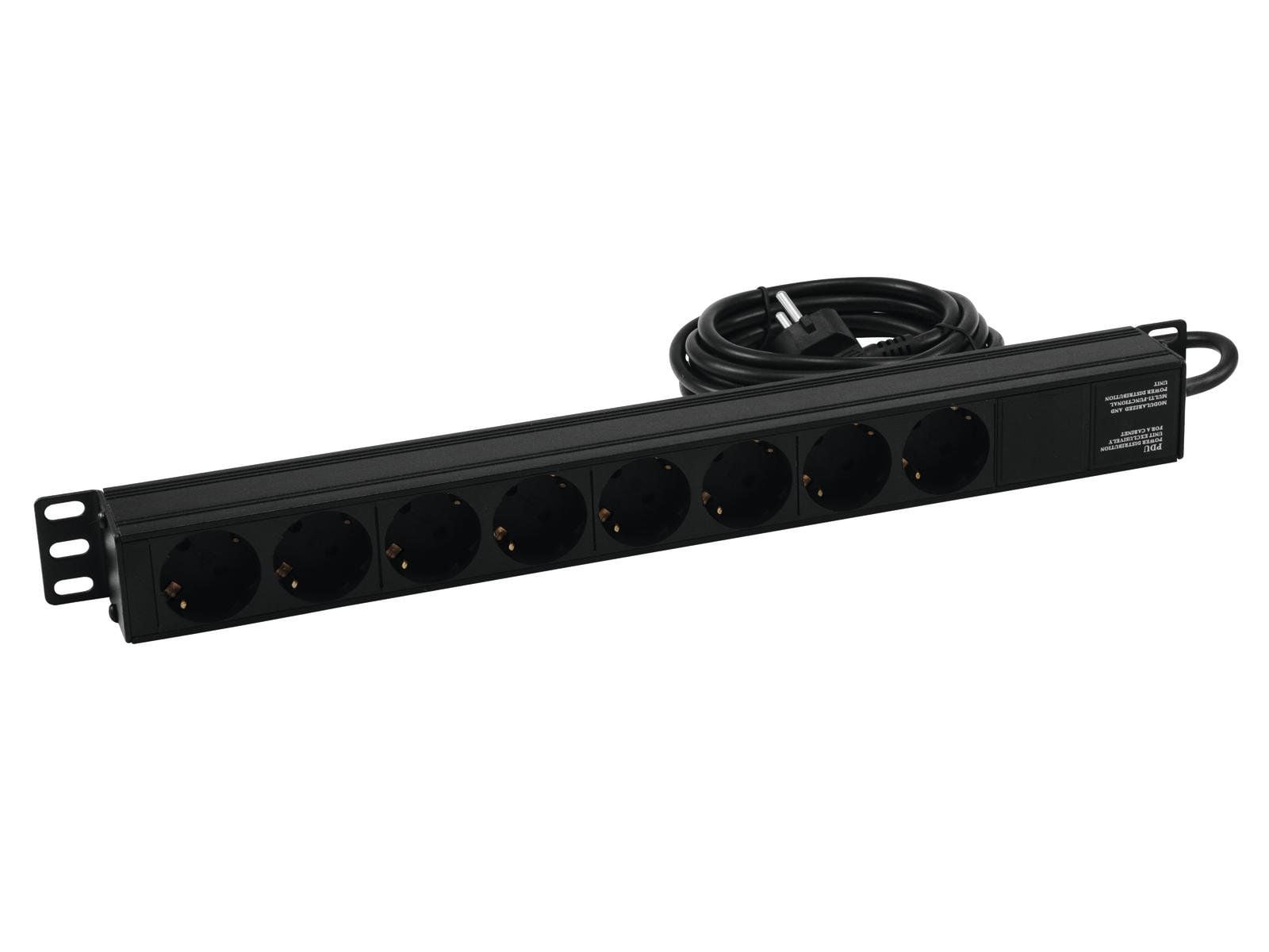Eurolite Distributor R19-8 1U Black 2.7m R19-8 1U Black 2.7m