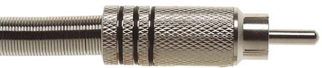 Stagg RCA M Plug, Niquelado - Anillos Negros 0200-M-NegroH