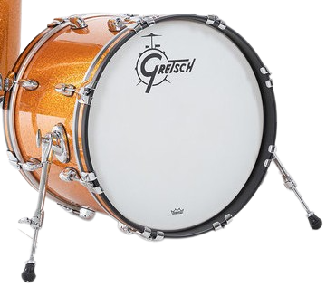 Gretsch Drums GBNT1624KKCST022 Bombo USA Brooklyn 24x16" Dorado Brillante Bombo USA Brooklyn 24x16 Pulgadas Dorado Brillante