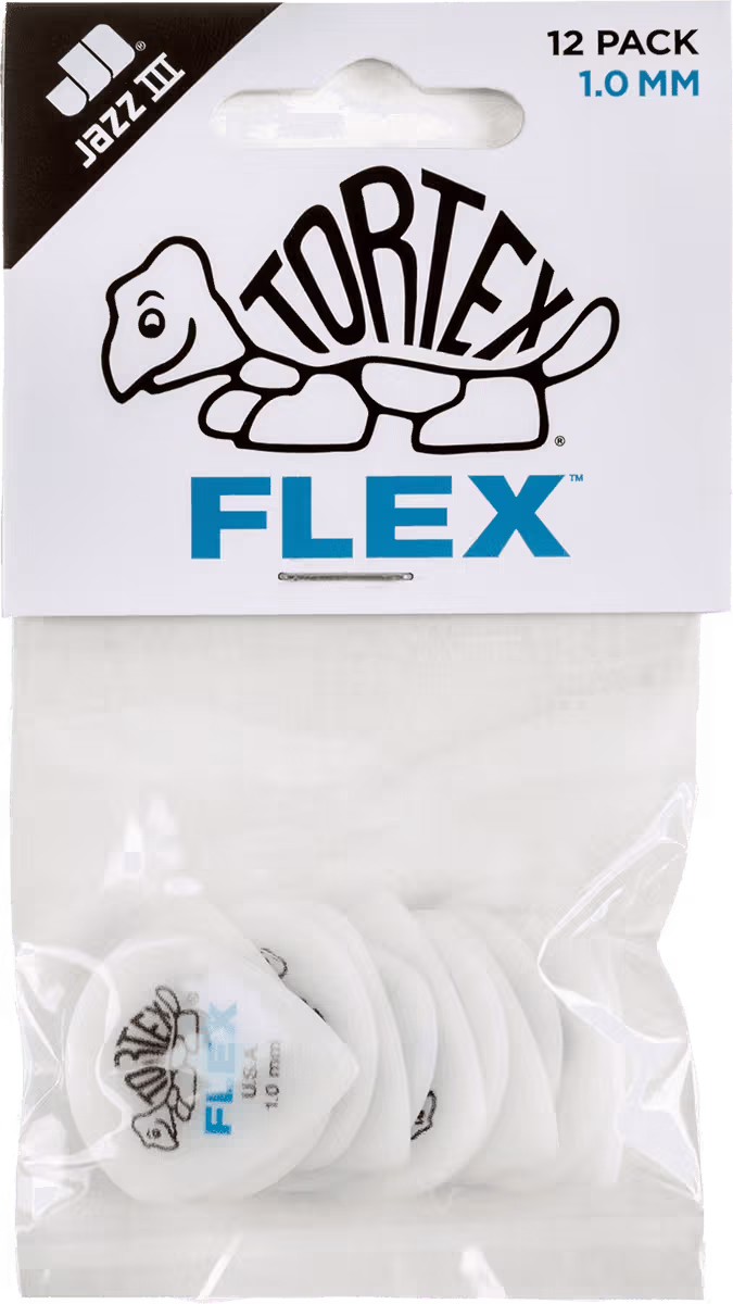 Dunlop Pack 12 Púas Ortex Flex Jazz Iii - 1,00 Mm ADU468P100
