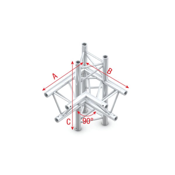 Showtec Corner 90 up-down left Cruce Triangular 4 Direcciones FT30015 Corner 90 up-down left FT30015