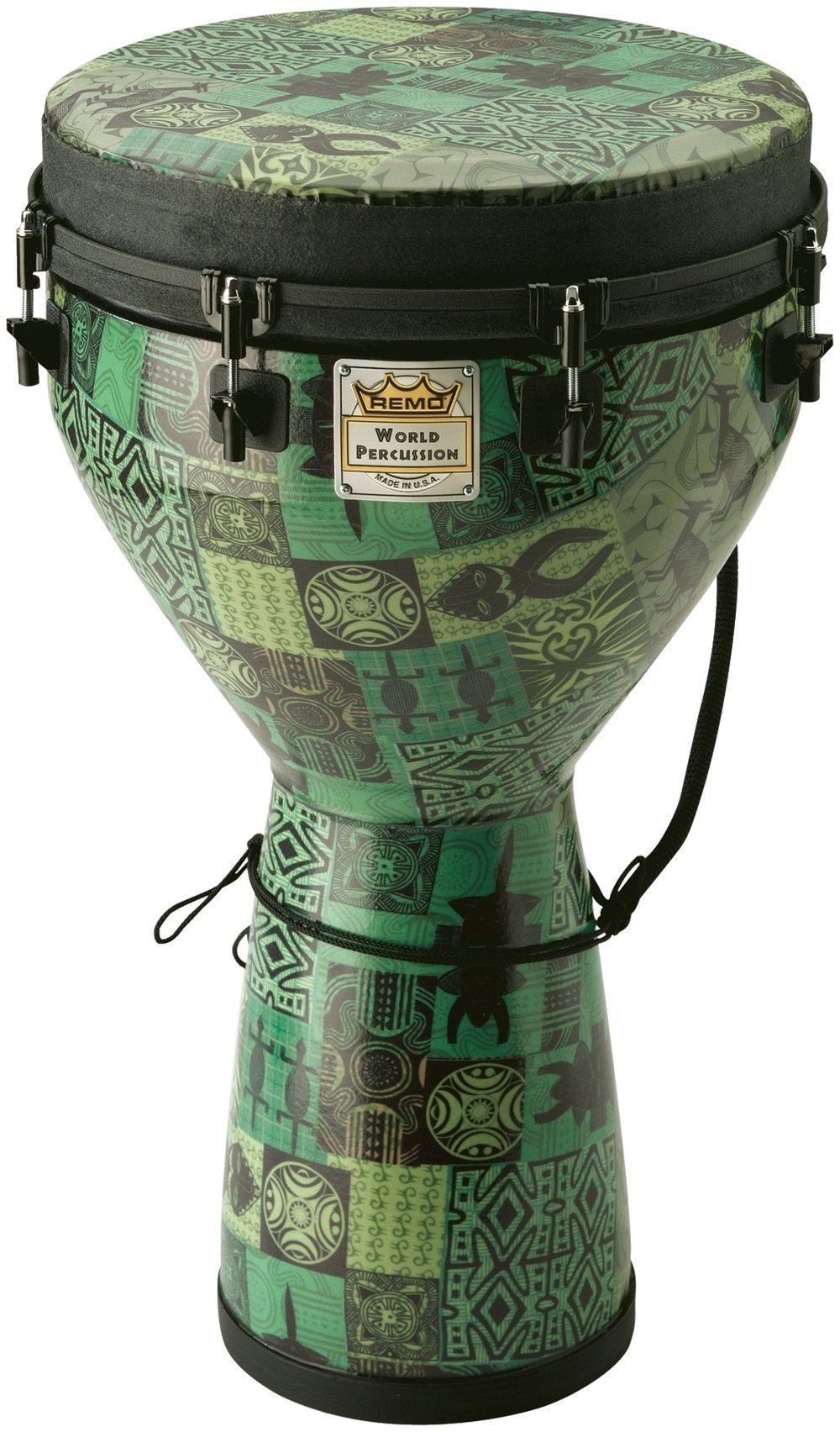 Remo Djembe 14" Afinación por llave Green Kinte Kloth Djembe 14" Green Kinte Kloth