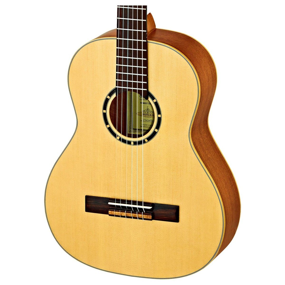 Ortega R121L Guitarra Clásica para Zurdo Family 4/4 Natural R121L