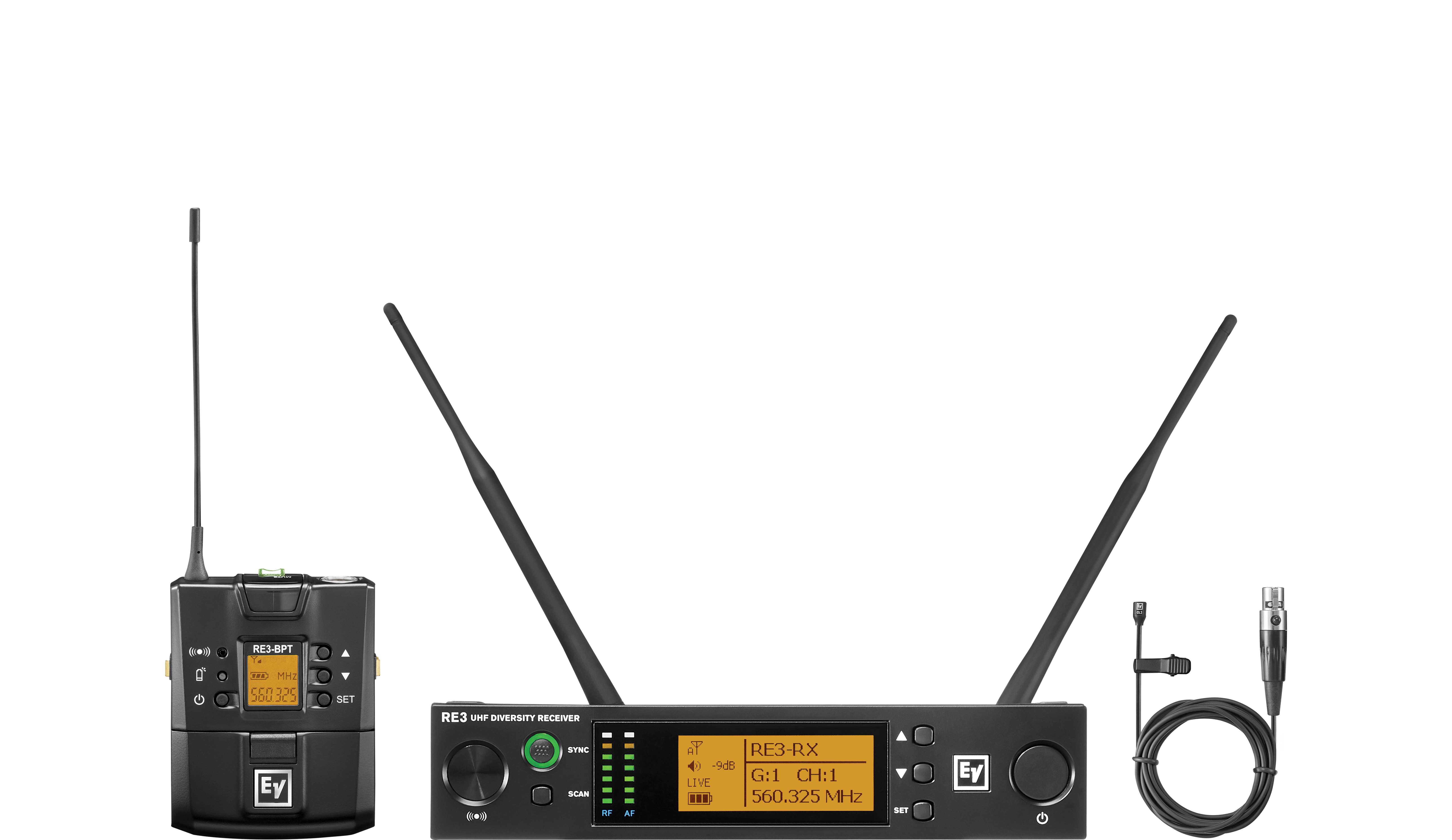 Electro-Voice RE3-BPOL-5H Micrófono Inalámbrico Lavalier Omnidireccional Banda 5H (560 MHz - 596 MHz) RE3-BPOL-5H