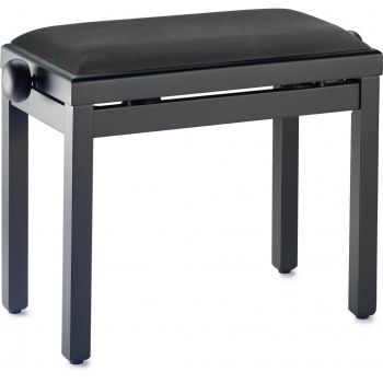 Stagg pb39-bkm-svbk banqueta piano roble tapa terciopelo
